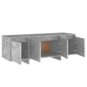Έπιπλο Τηλεόρασης Γκρι Σκυροδέματος 120x30x40,5 εκ. Επεξ. Ξύλο - Pakobazaar