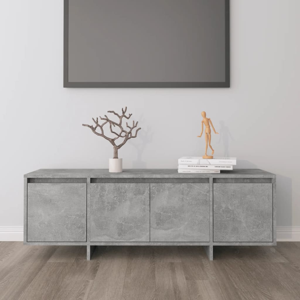 Έπιπλο Τηλεόρασης Γκρι Σκυροδέματος 120x30x40,5 εκ. Επεξ. Ξύλο - Pakobazaar