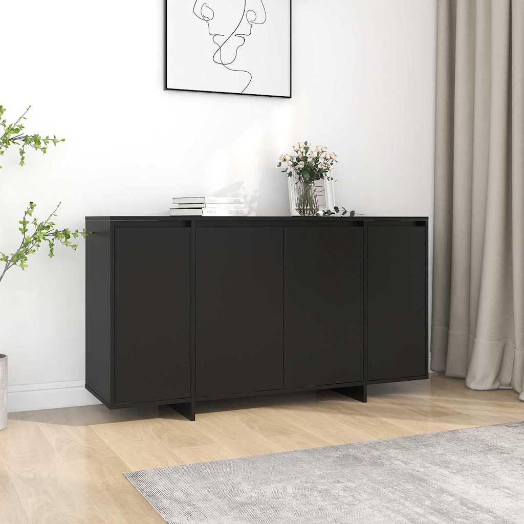 Ντουλάπι Μαύρο 135x41x75 εκ. Επεξεργασμένο Ξύλο