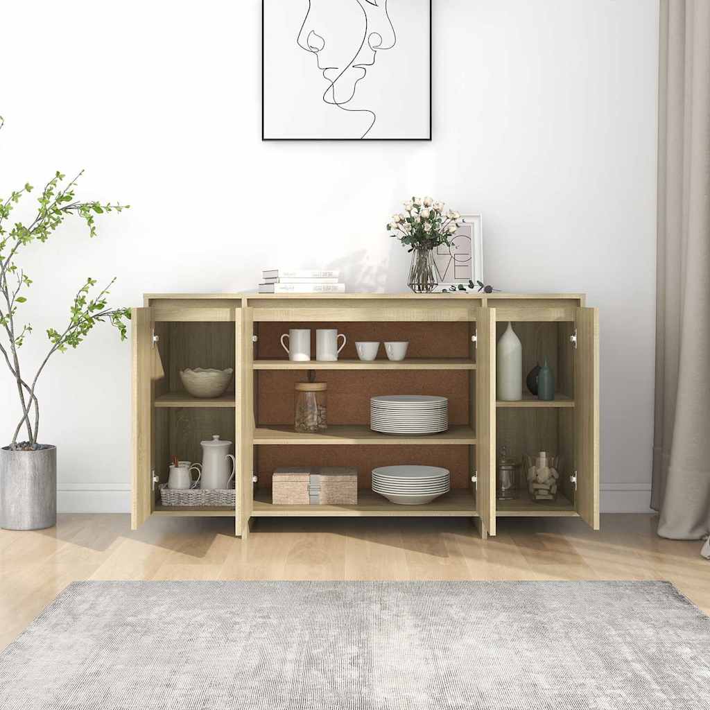 Ντουλάπι Sonoma Δρυς 135x41x75 εκ. Επεξεργασμένο Ξύλο