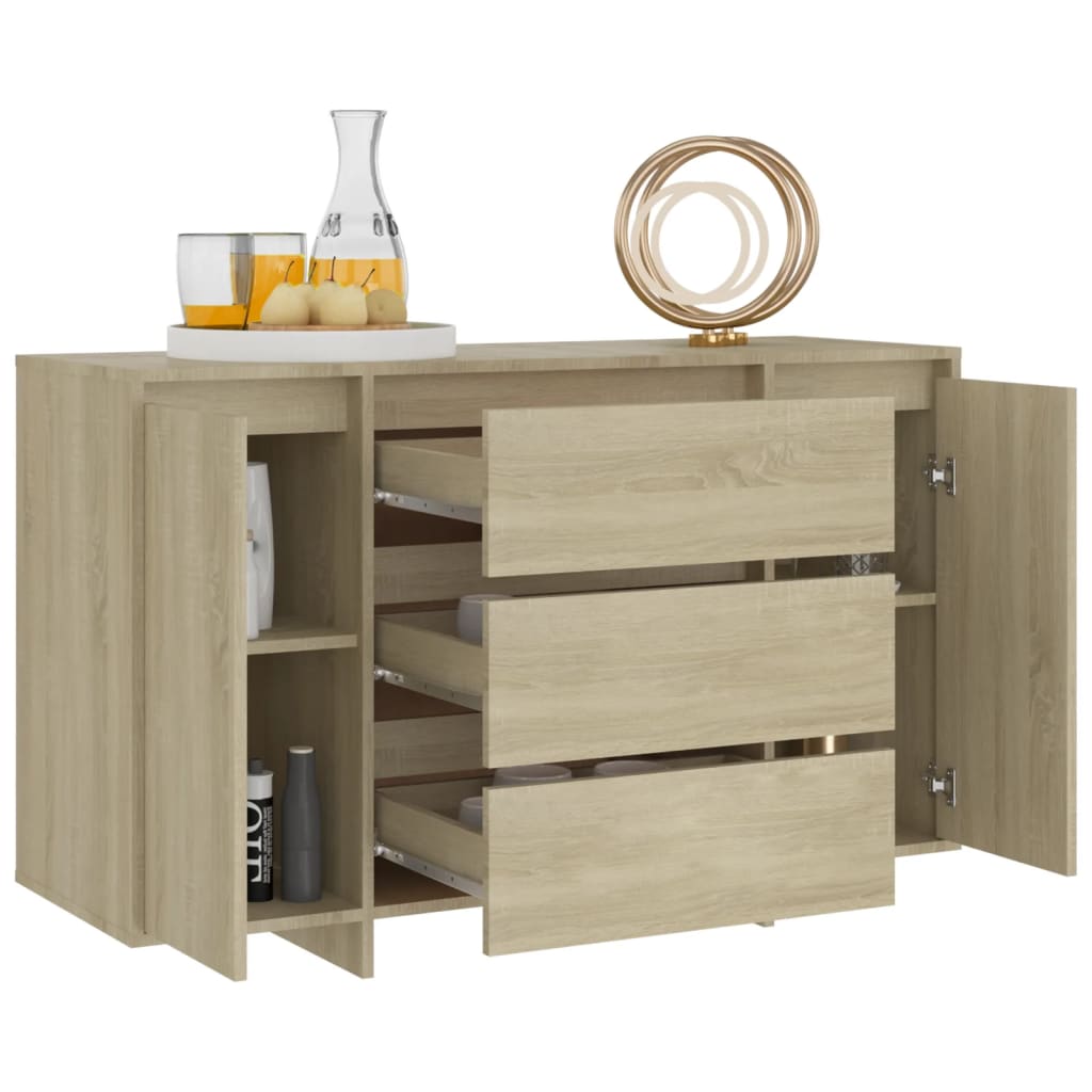 Συρταριέρα με 3 Συρτάρια Sonoma Δρυς 120x41x75 εκ Επεξ. Ξύλο