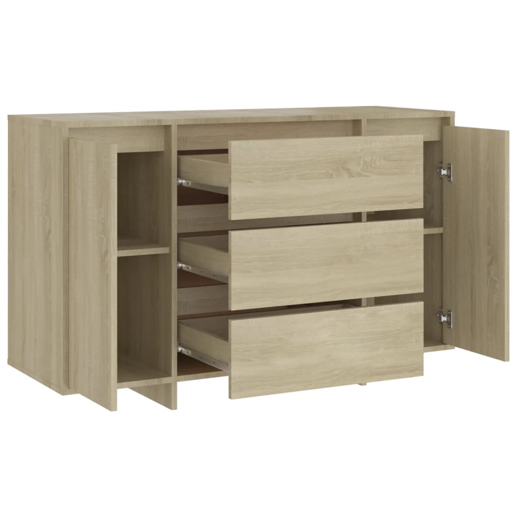 Συρταριέρα με 3 Συρτάρια Sonoma Δρυς 120x41x75 εκ Επεξ. Ξύλο