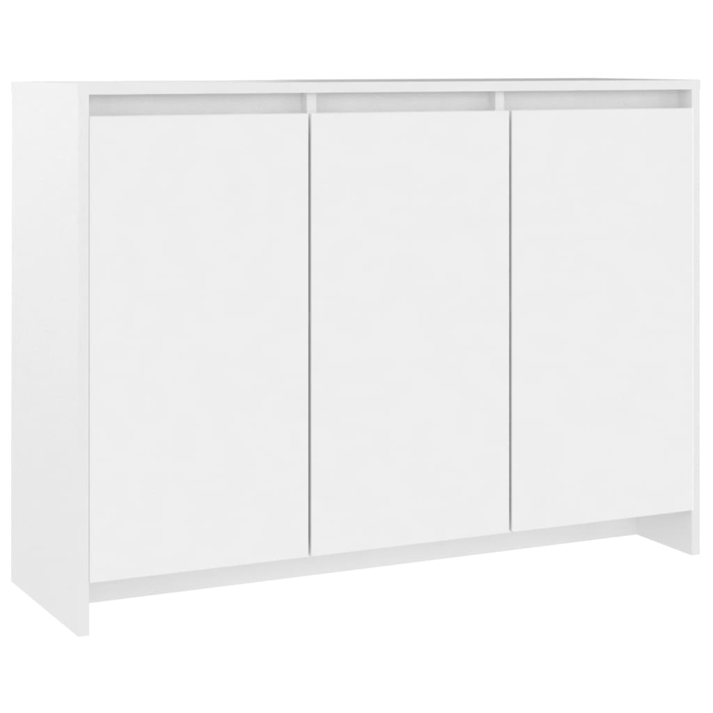 Μπουφές Λευκός 102 x 33 x 75 εκ. από Επεξ. Ξύλο