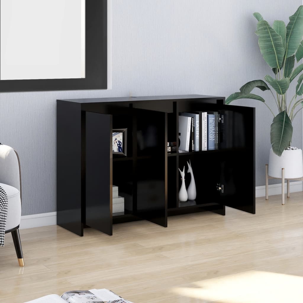 Βοηθητικό Ντουλάπι Μαύρο 102x33x75εκ. Επεξεργασμένο Ξύλο