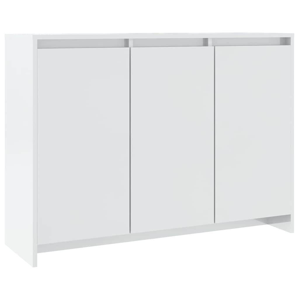 Ντουλάπι Γυαλιστερό Λευκό 102x33x75 εκ. Επεξεργασμένο Ξύλο