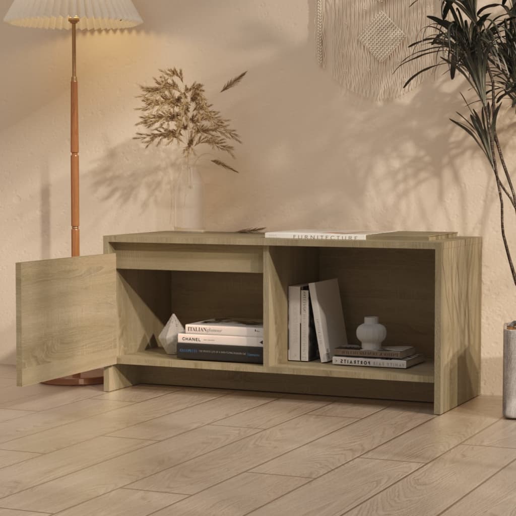 Έπιπλο Τηλεόρασης Sonoma Δρυς 90x35x40 εκ. Επεξ. Ξύλο - Pakobazaar