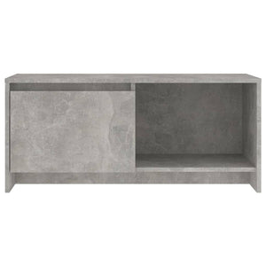 Έπιπλο Τηλεόρασης Γκρι Σκυροδέματος 90x35x40 εκ. Επεξ. Ξύλο