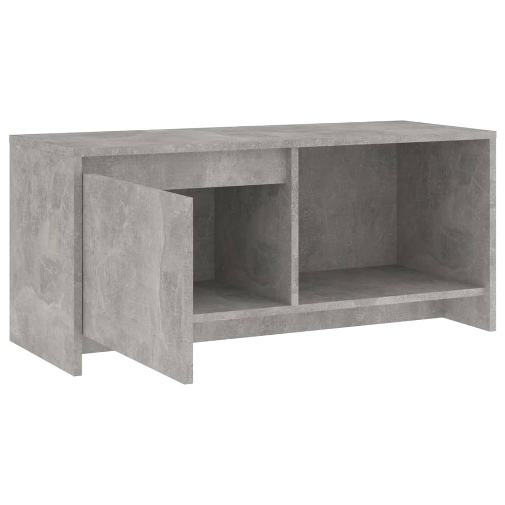 Έπιπλο Τηλεόρασης Γκρι Σκυροδέματος 90x35x40 εκ. Επεξ. Ξύλο