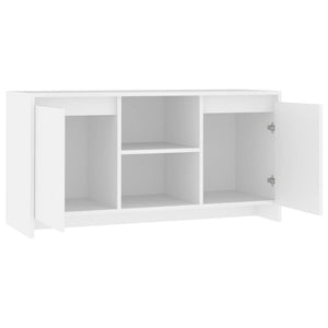 Έπιπλο Τηλεόρασης Λευκό 102 x 37,5 x 52,5 εκ. από Επεξ. Ξύλο