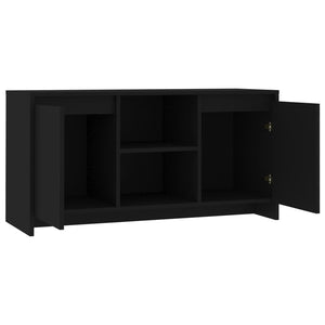 Έπιπλο Τηλεόρασης Μαύρο 102 x 37,5 x 52,5 εκ. από Επεξ. Ξύλο