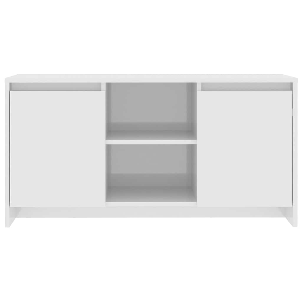 Έπιπλο Τηλεόρασης Γυαλ. Λευκό 102x37,5x52,5 εκ. από Μοριοσανίδα