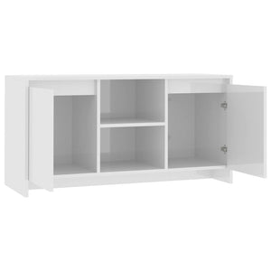 Έπιπλο Τηλεόρασης Γυαλ. Λευκό 102x37,5x52,5 εκ. από Μοριοσανίδα