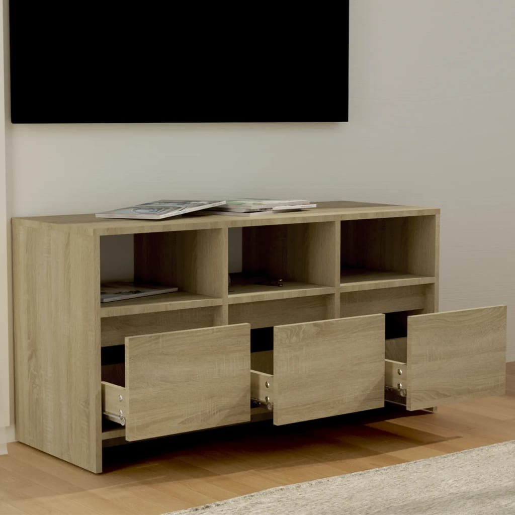 Έπιπλο Τηλεόρασης Sonoma Δρυς 102x37,5x52,5 εκ. Επεξεργ. Ξύλο