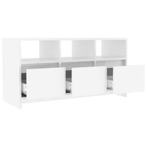 Έπιπλο Τηλεόρασης Γυαλ. Λευκό 102x37,5x52,5 εκ. από Μοριοσανίδα