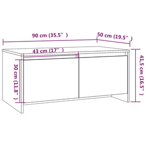 Τραπεζάκι Σαλονιού Sonoma Δρυς 90x50x41,5 εκ. Επεξ. Ξύλο