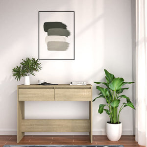 Τραπέζι Κονσόλα Sonoma Δρυς 100x35x76,5 εκ. Επεξεργασμένο Ξύλο - Pakobazaar