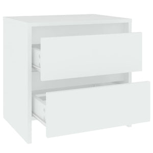 Κομοδίνο Λευκό 45 x 34,5 x 44,5 εκ. από Μοριοσανίδα - Pakobazaar
