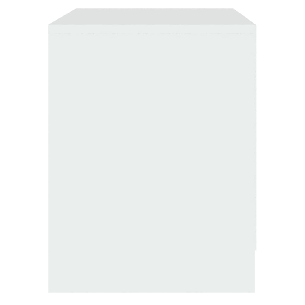 Κομοδίνο Λευκό 45 x 34,5 x 44,5 εκ. από Μοριοσανίδα - Pakobazaar