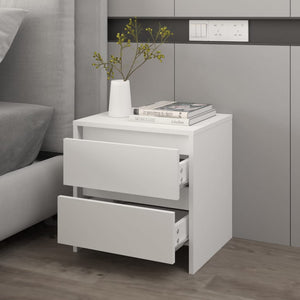 Κομοδίνο Λευκό 45 x 34,5 x 44,5 εκ. από Μοριοσανίδα - Pakobazaar