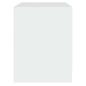 Κομοδίνα 2 τεμ. Λευκά 45 x 34,5 x 44,5 εκ. από Επεξ. Ξύλο