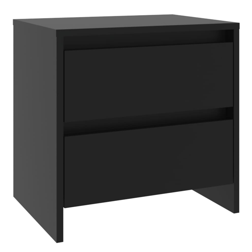 Κομοδίνο Μαύρο 45 x 34,5 x 44,5 εκ. από Μοριοσανίδα