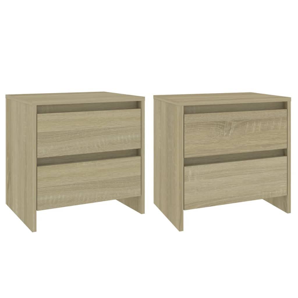 Κομοδίνα 2 τεμ. Sonoma Δρυς 45x34,5x44,5 εκ. Επεξεργασμένο Ξύλο