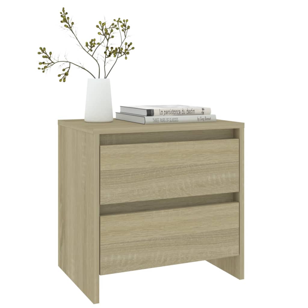 Κομοδίνα 2 τεμ. Sonoma Δρυς 45x34,5x44,5 εκ. Επεξεργασμένο Ξύλο