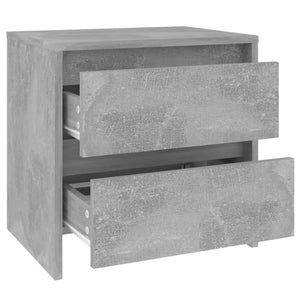 Κομοδίνο Γκρι Σκυροδέματος 45 x 34,5 x 44,5 εκ. από Μοριοσανίδα