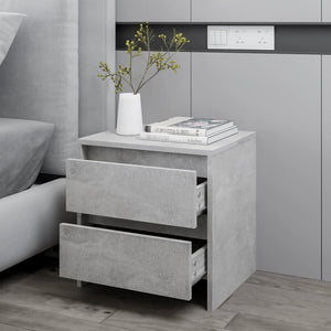 Κομοδίνο Γκρι Σκυροδέματος 45 x 34,5 x 44,5 εκ. από Μοριοσανίδα