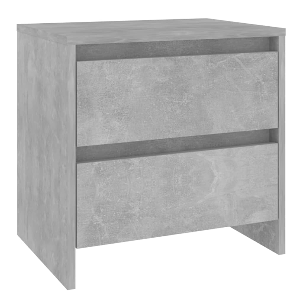 Κομοδίνα 2 τεμ. Γκρι Σκυρ. 45x34,5x44,5 εκ. Επεξεργασμένο Ξύλο