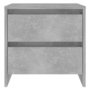 Κομοδίνα 2 τεμ. Γκρι Σκυρ. 45x34,5x44,5 εκ. Επεξεργασμένο Ξύλο