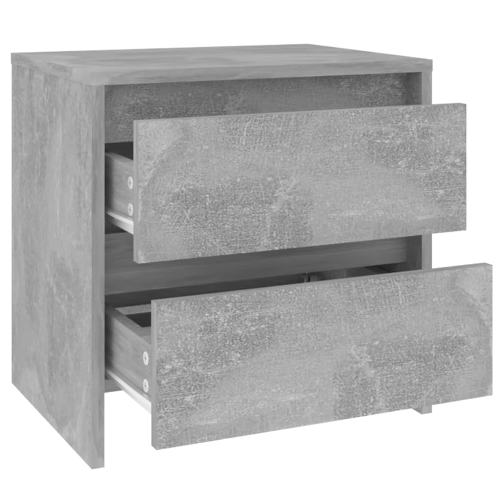 Κομοδίνα 2 τεμ. Γκρι Σκυρ. 45x34,5x44,5 εκ. Επεξεργασμένο Ξύλο