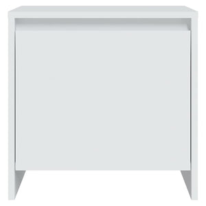 Κομοδίνα 2 Τεμ. Λευκά 45x34x44,5 εκ. από Επεξεργασμένο Ξύλο