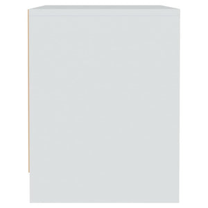 Κομοδίνα 2 Τεμ. Λευκά 45x34x44,5 εκ. από Επεξεργασμένο Ξύλο