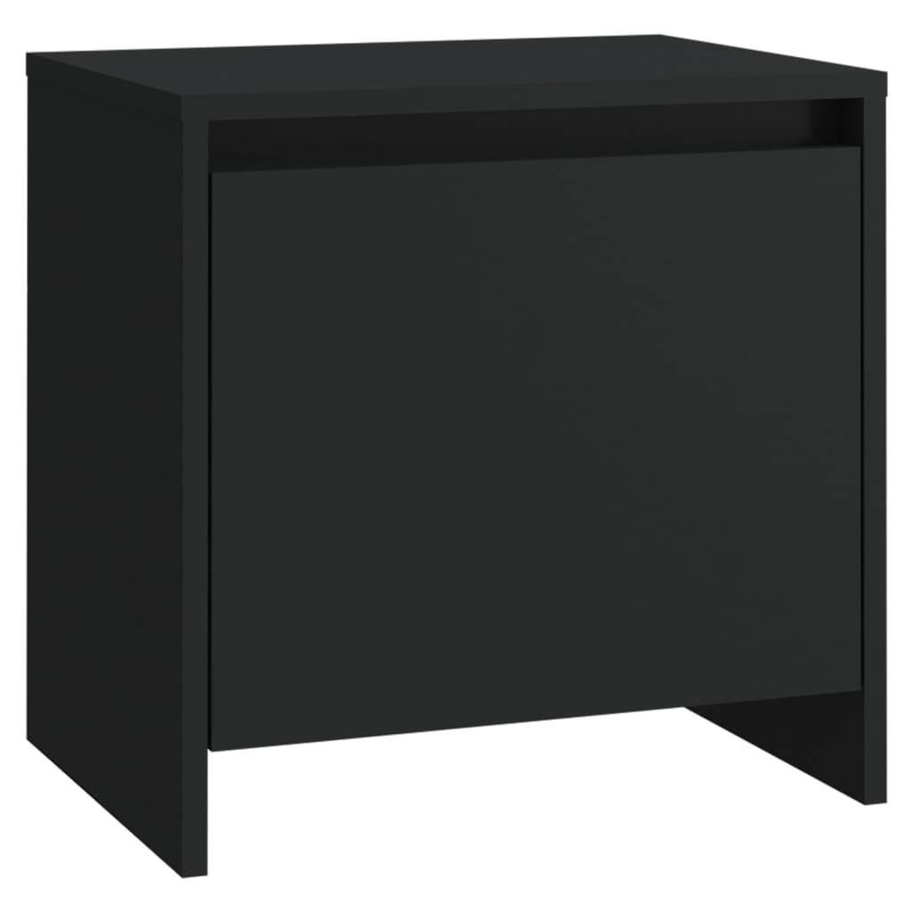 Κομοδίνο Μαύρο 45 x 34 x 44,5 εκ. από Μοριοσανίδα