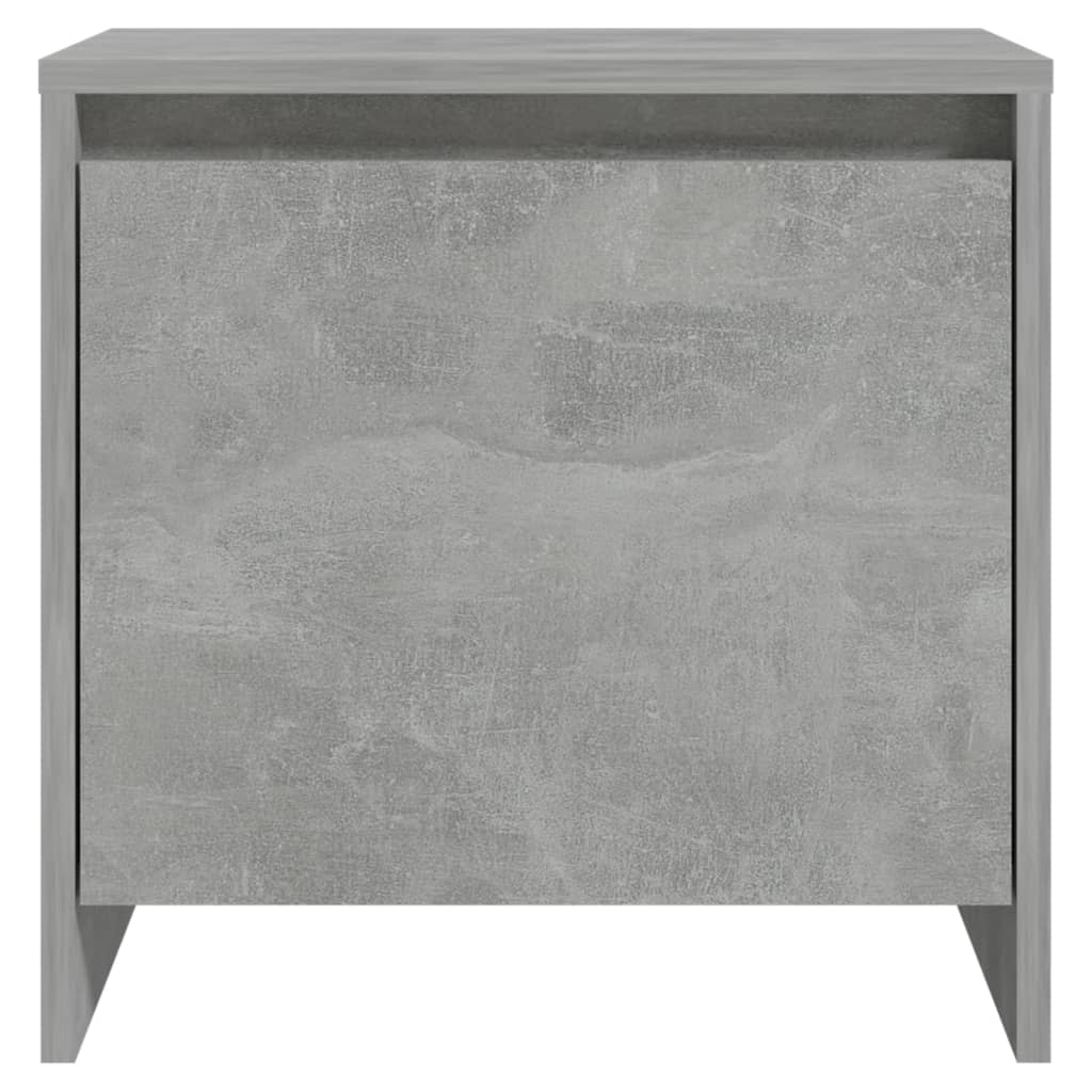 Κομοδίνο Γκρι Σκυροδέματος 45x34x44,5 εκ. από Επεξεργ. Ξύλο