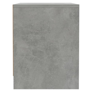 Κομοδίνο Γκρι Σκυροδέματος 45x34x44,5 εκ. από Επεξεργ. Ξύλο