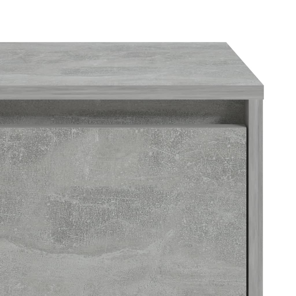 Κομοδίνο Γκρι Σκυροδέματος 45x34x44,5 εκ. από Επεξεργ. Ξύλο