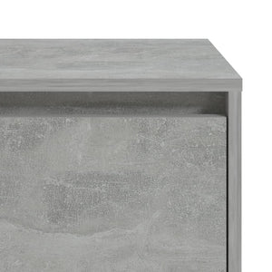 Κομοδίνο Γκρι Σκυροδέματος 45x34x44,5 εκ. από Επεξεργ. Ξύλο