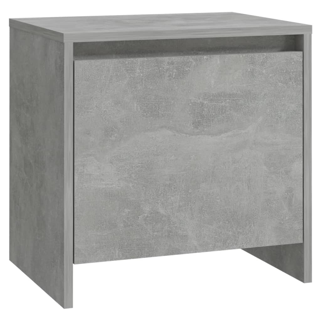 Κομοδίνα 2 τεμ. Γκρι Σκυροδέματος 45x34x44,5 εκ. Μοριοσανίδα - Pakobazaar