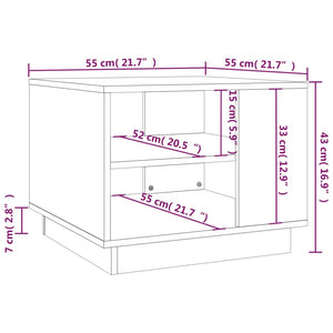 Τραπεζάκι Σαλονιού Sonoma Δρυς 55x55x43 εκ. Επεξεργασμένο Ξύλο - Pakobazaar