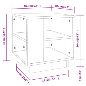Τραπεζάκι Σαλονιού Sonoma Δρυς 40x40x43 εκ. Επεξεργασμένο Ξύλο - Pakobazaar