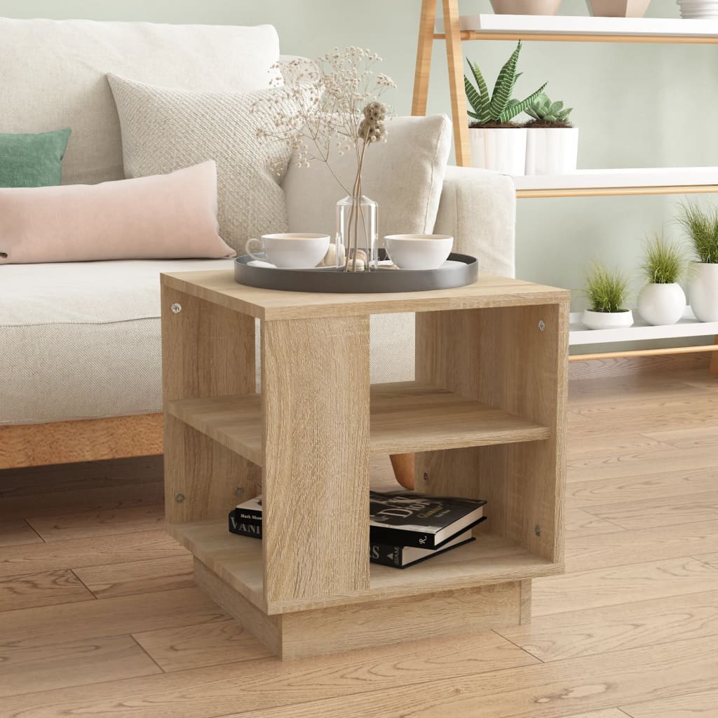 Τραπεζάκι Σαλονιού Sonoma Δρυς 40x40x43 εκ. Επεξεργασμένο Ξύλο - Pakobazaar