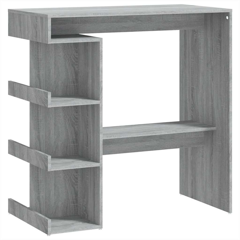 Τραπέζι Μπαρ με Ράφια Γκρι Sonoma 100x50x101,5 εκ.