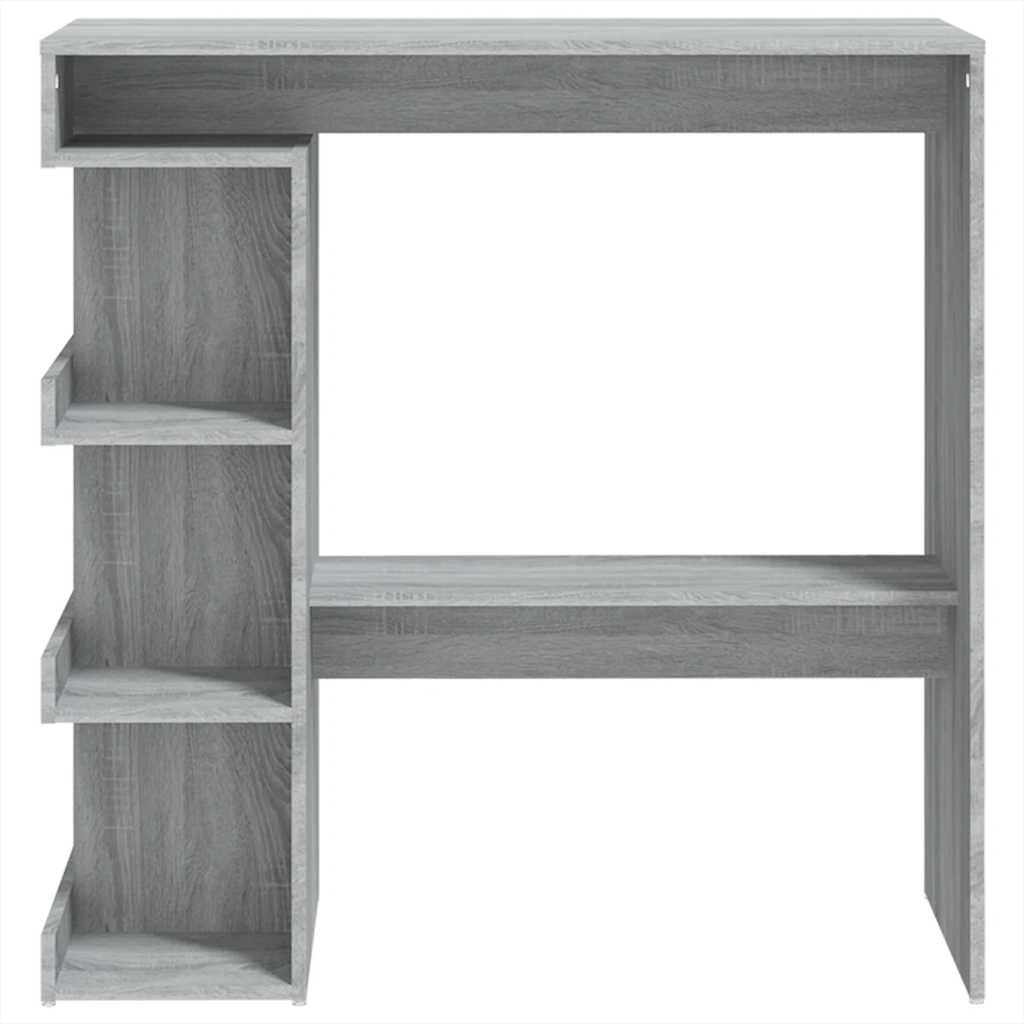 Τραπέζι Μπαρ με Ράφια Γκρι Sonoma 100x50x101,5 εκ.