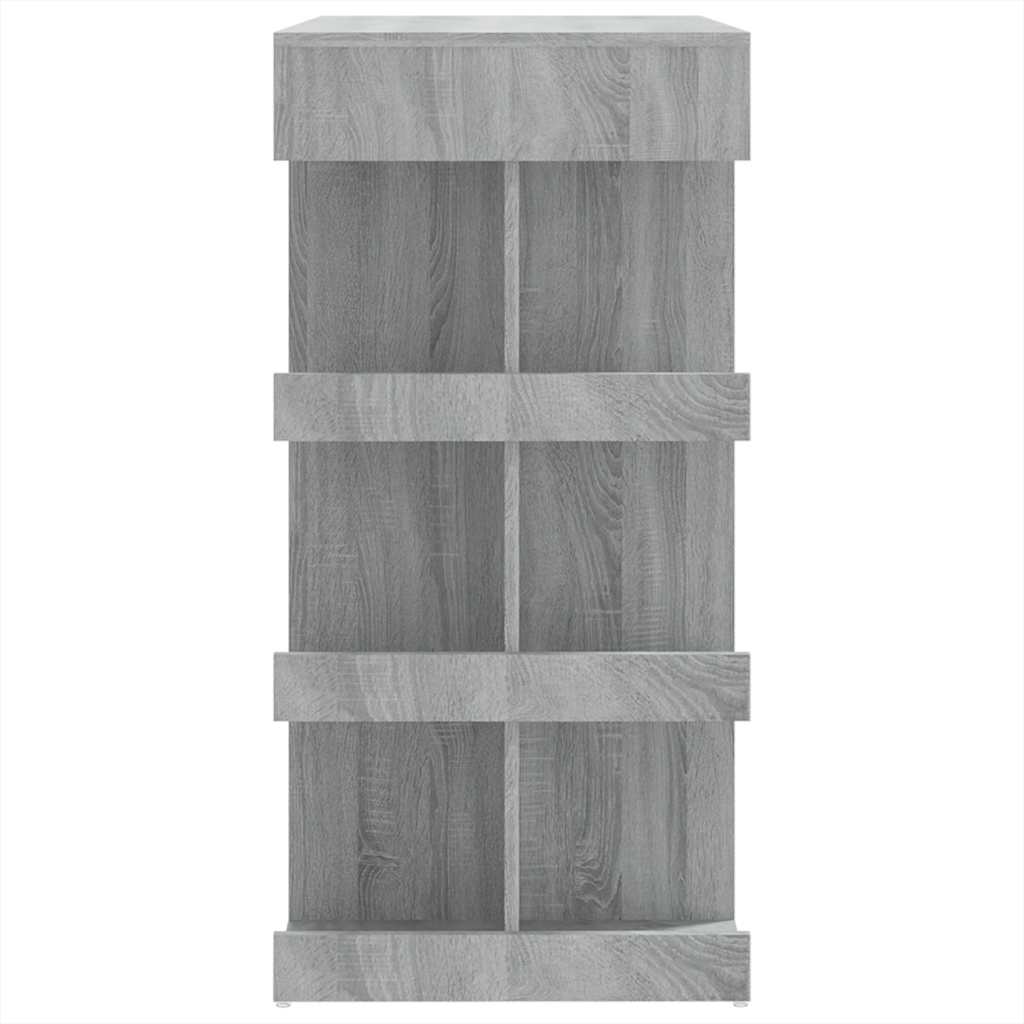 Τραπέζι Μπαρ με Ράφια Γκρι Sonoma 100x50x101,5 εκ.