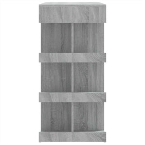 Τραπέζι Μπαρ με Ράφια Γκρι Sonoma 100x50x101,5 εκ.