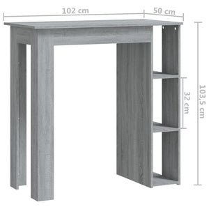 Τραπέζι Κονσόλα Γκρι Sonoma 102x50x103,5 εκ. από Επεξεργ. Ξύλο