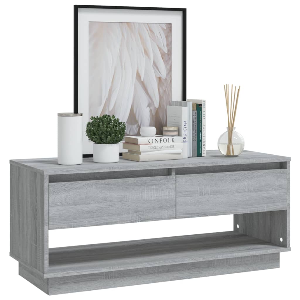 Έπιπλο Τηλεόρασης Γκρι Sonoma 102x41x44 εκ. από Επεξεργ. Ξύλο