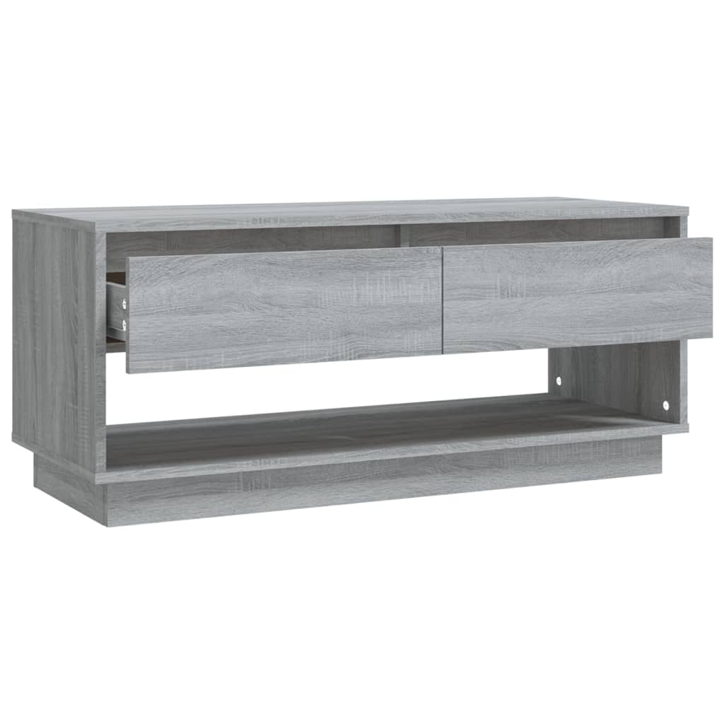 Έπιπλο Τηλεόρασης Γκρι Sonoma 102x41x44 εκ. από Επεξεργ. Ξύλο